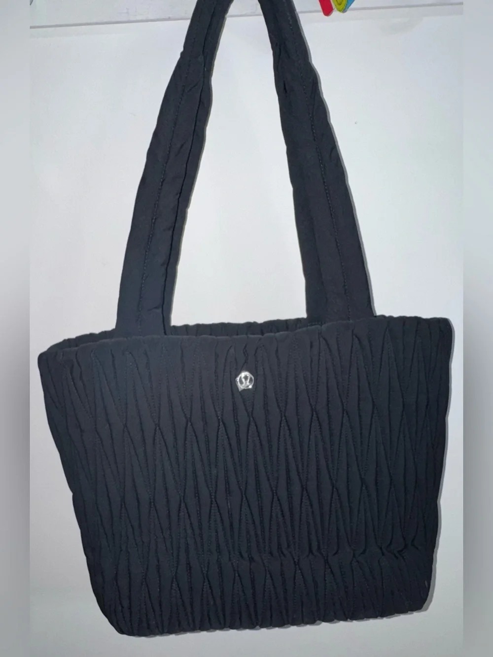 lululemon quilted tote bag Quilty Pleasures mini size Quilted Grid Tote Bag Mini